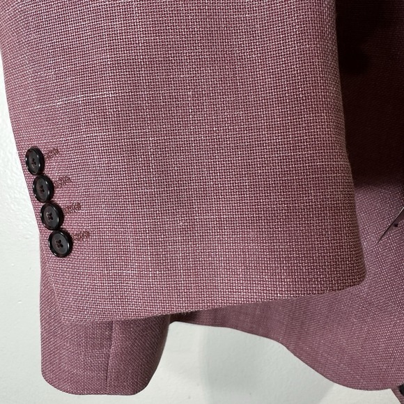 Stafford Men's 52 Regular Classic Fit Wool Mauve Sport Coat NEW - Picture 10 of 16